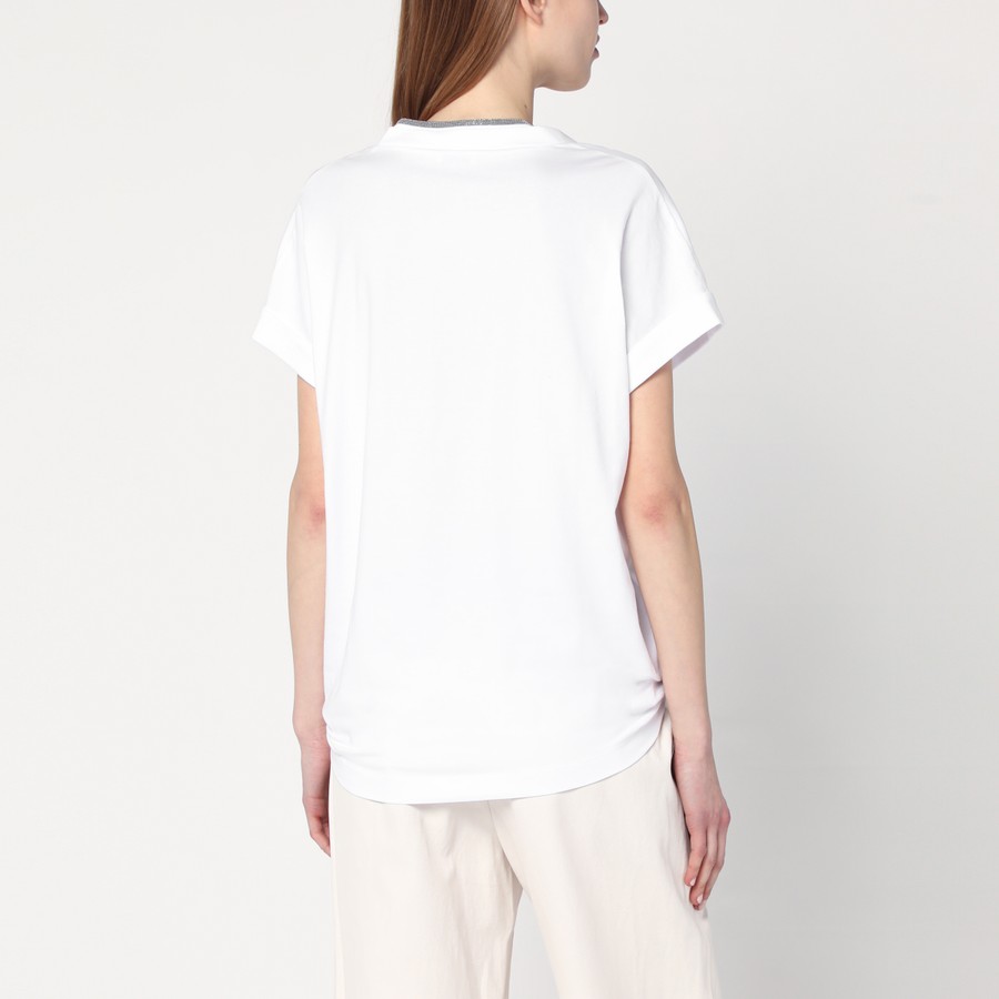 Tシャツ・カットソー BRUNELLO CUCINELLI Women Tops M0T18BB300 C159 White Women's tops, t-shirts and polos | Brunello Cucinelli