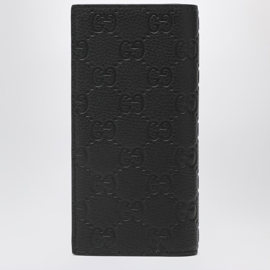 GUCCI Portafoglio verticale lungo in pelle GG nero TheDoubleF