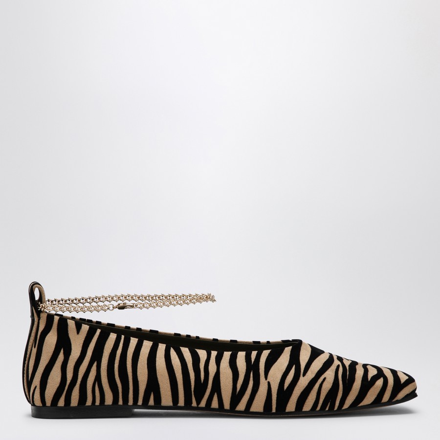週末限定！MARIA LUCAマリア ルカ BALLET FLAT　黒未使用 MARIA LUCA Zebra-print Augusta ballerina | TheDoubleF