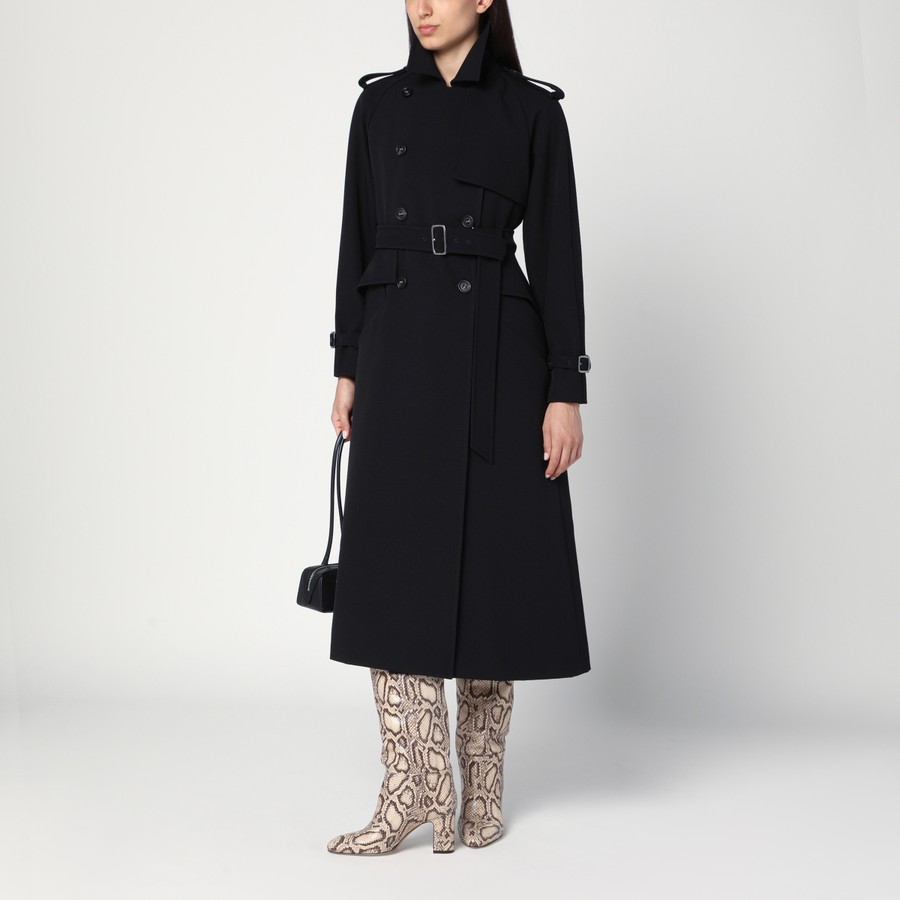 Max Mara Trench lungo nero in sablé | TheDoubleF Max Mara Trench lungo nero in sablé | TheDoubleF