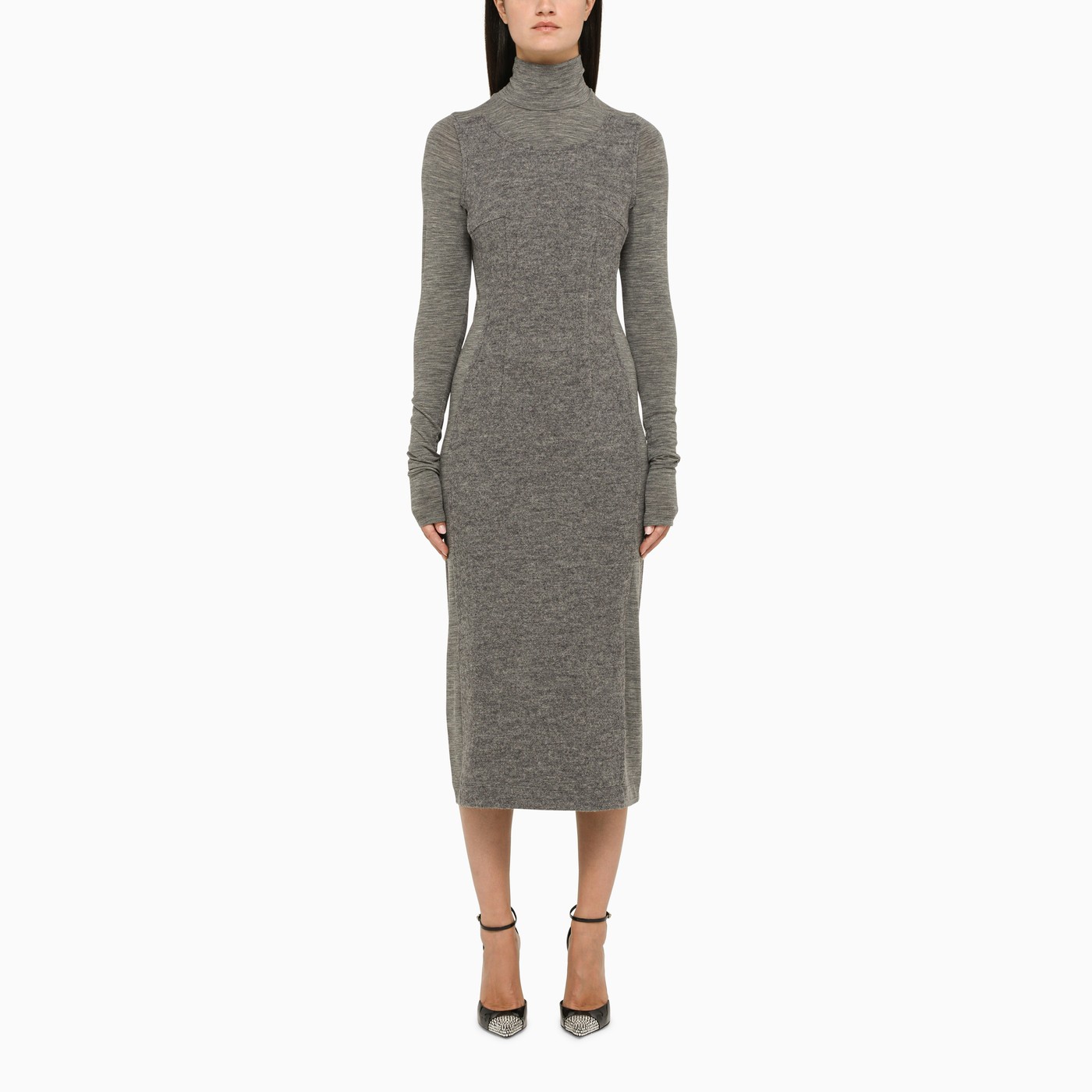 Sportmax Grey knit midi dress | TheDoubleF