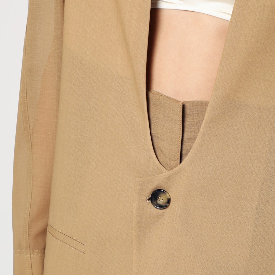ジャケット PHILOSOPHY Women Jackets 05042124 0432 BEIGE Philosophy Beige wool-blend jacket | TheDoubleF