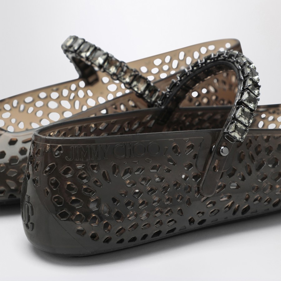 Jimmy Choo The Jelly transparent black ballet flats with