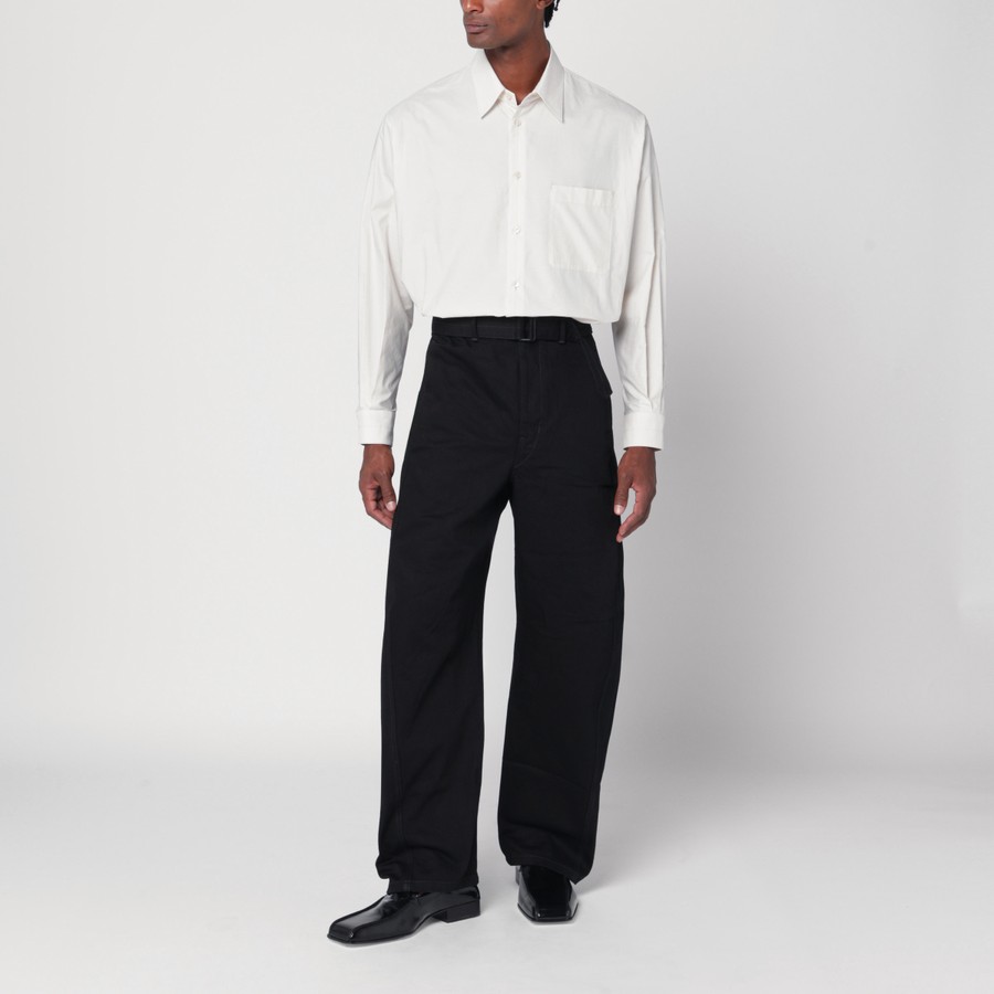 LEMAIRE Ivory cotton and silk shirt | TheDoubleF