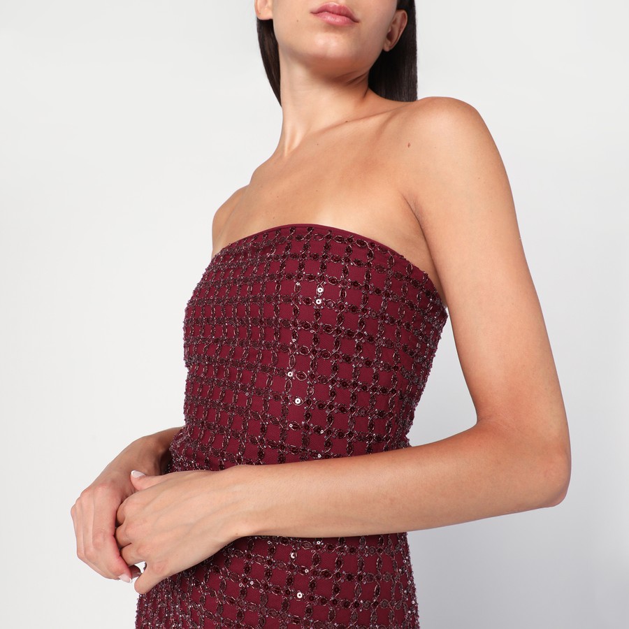 【関税&送料込】Rotate Birger Christensen Long Bordeaux Dres ROTATE Birger Christensen Long bordeaux dress with sequins