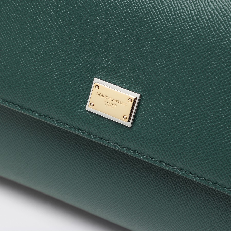 【関税&送料込】Dolce&Gabbana Large Dark Green Sicily Hand B Large Sicily clutch handbag in Black for Women