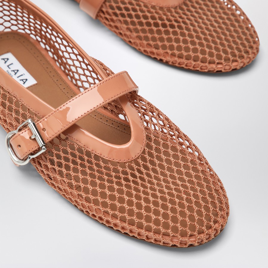 バレエシューズ ALAIA MESH BALLERINA SHOES BLUSH COLOUR Alaïa Mesh ballerina shoes Blush colour | TheDoubleF