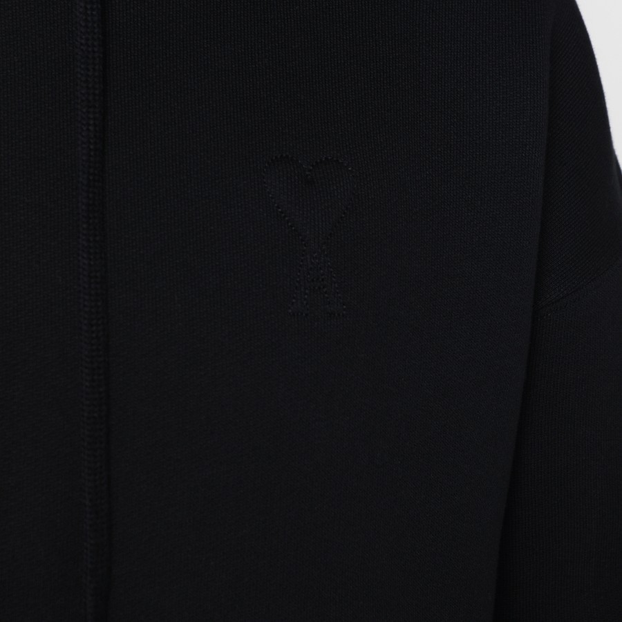 Ami Paris Black Ami De Coeur hoodie | TheDoubleF