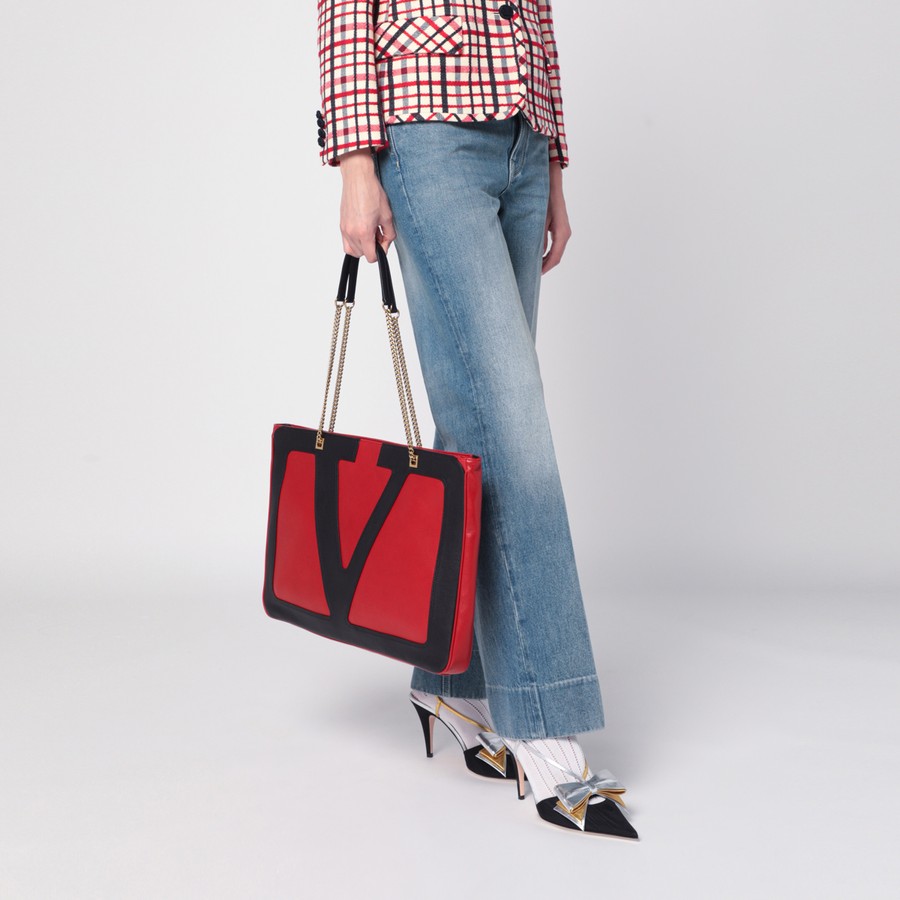 トートバッグ Valentino Garavani Large Viva Superstar bag red/black Valentino Garavani Large Viva Superstar bag red/black