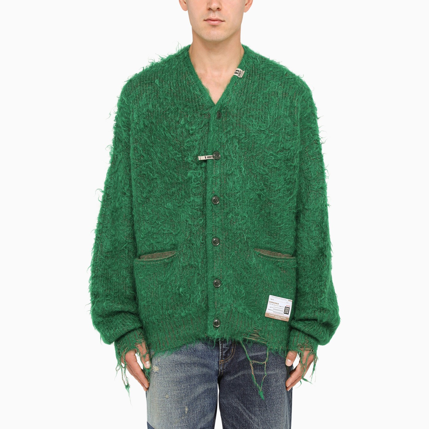Maison MIHARA YASUHIRO Green mohair cardigan TheDoubleF