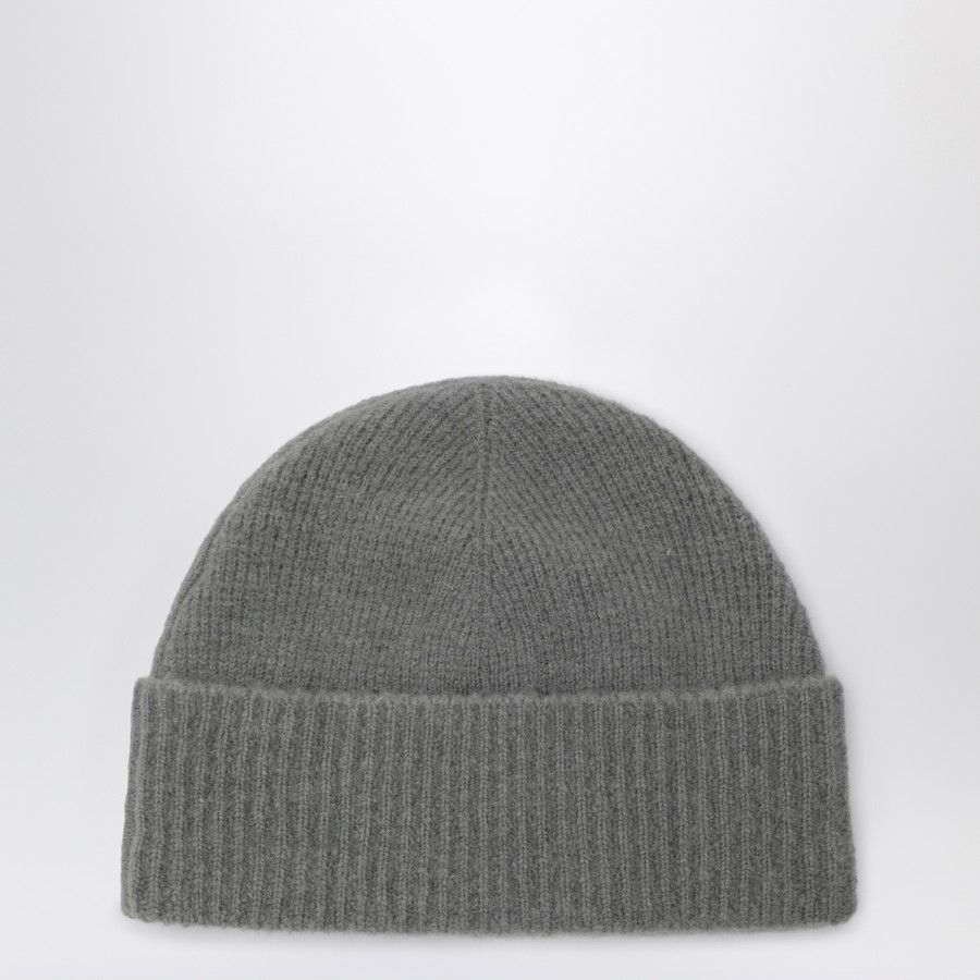 Ami Paris Ami de Coeur grey wool beanie | TheDoubleF