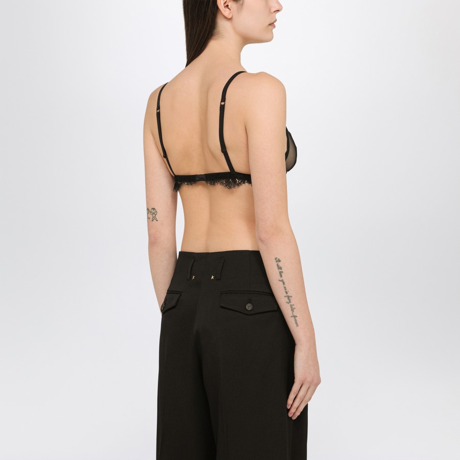 ブラジャー DOLCE GABBANA Women Bras O1E31T ONN35N0000 Black Dolce&Gabbana Black silk satin and lace bra | TheDoubleF