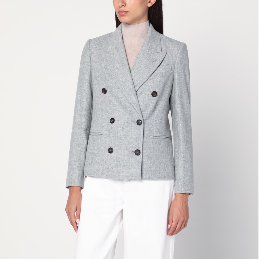 ジャケット Brunello Cucinelli Grey Double-Breasted Wool Jacket Brunello Cucinelli Grey double-breasted wool jacket | TheDoubleF
