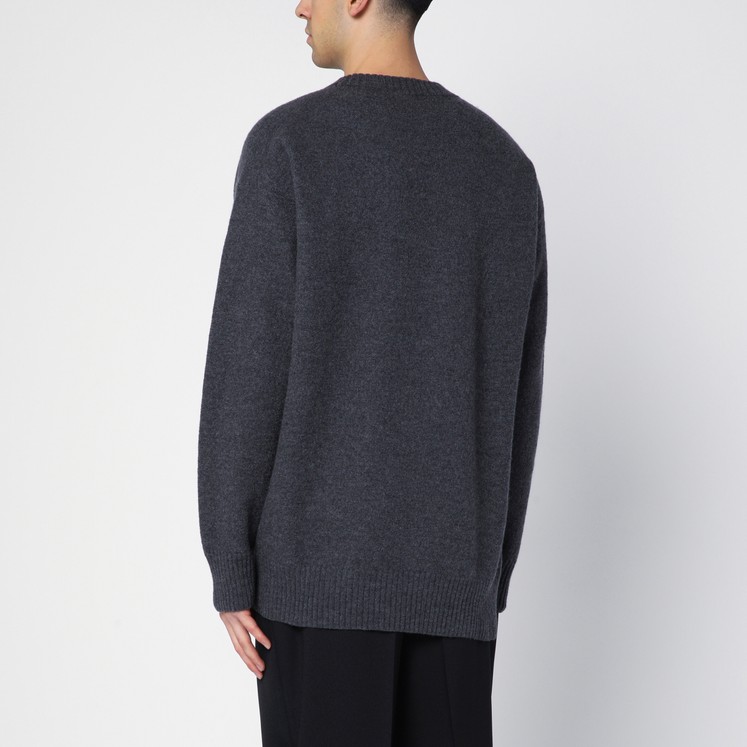 Rick Owens Light blue wool crew-neck sweater | TheDoubleF