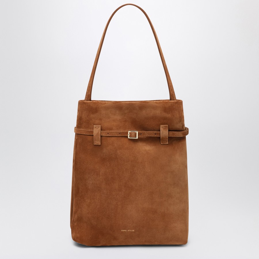 トートバッグ Manu Atelier Tote Du Jour Camel suede tote bag 2024314_MiniToteDuJourSuedeLea