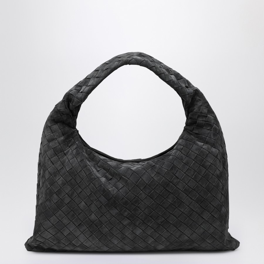 Bottega Veneta Small Hop shoulder bag in graphite suede