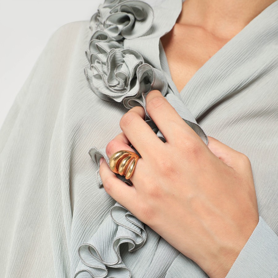 指輪・リング PANCONESI FW25 \"SOLAR CRYSTAL\" RING (CAO FG009 S GOLD) Panconesi — Solar Crystal Ring | Panconesi Jewelry