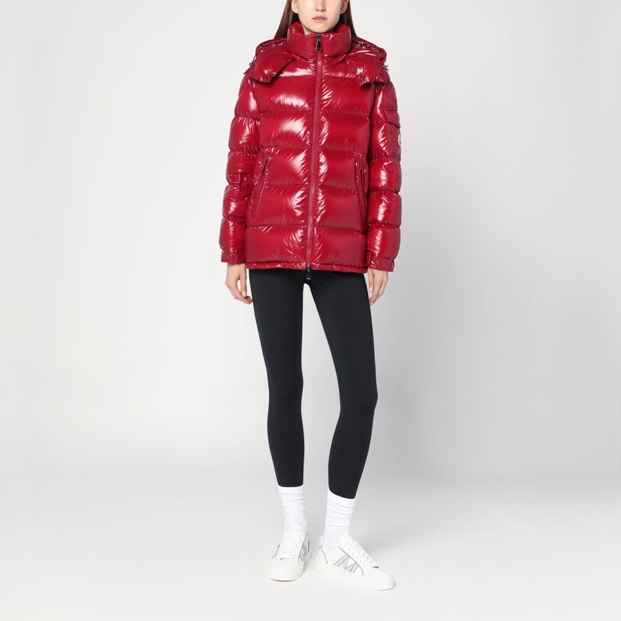 ダウンジャケット・コート MONCLER RUBY RED DOWN JACKET IN LACQUERED NYLON Moncler Ruby red down jacket in lacquered nylon | TheDoubleF