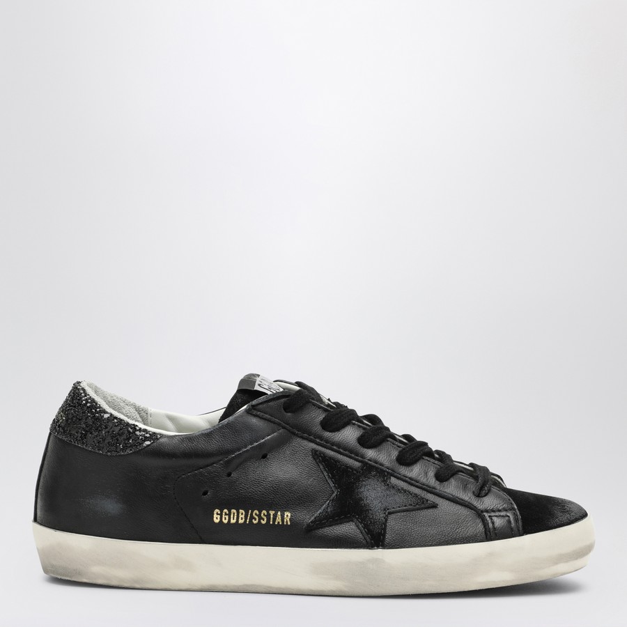 スニーカー Golden  Super-Star Black Low Trainer With Rhinestones Golden Goose Super-star black low trainer with rhinestones