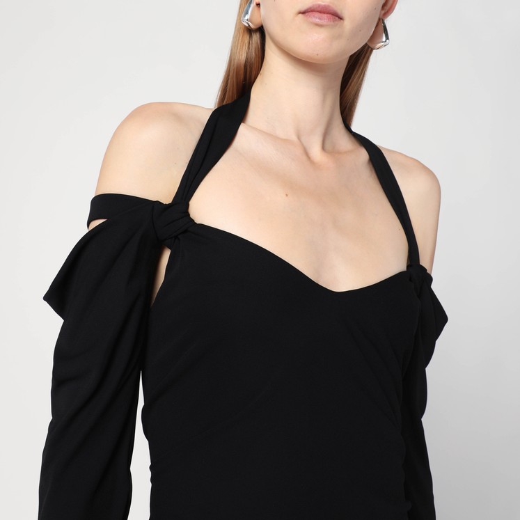 ワンピース THE ATTICO Black crepe long dress (251WCW00243VVV105AA 100) Black long dress for Women | THE ATTICO®