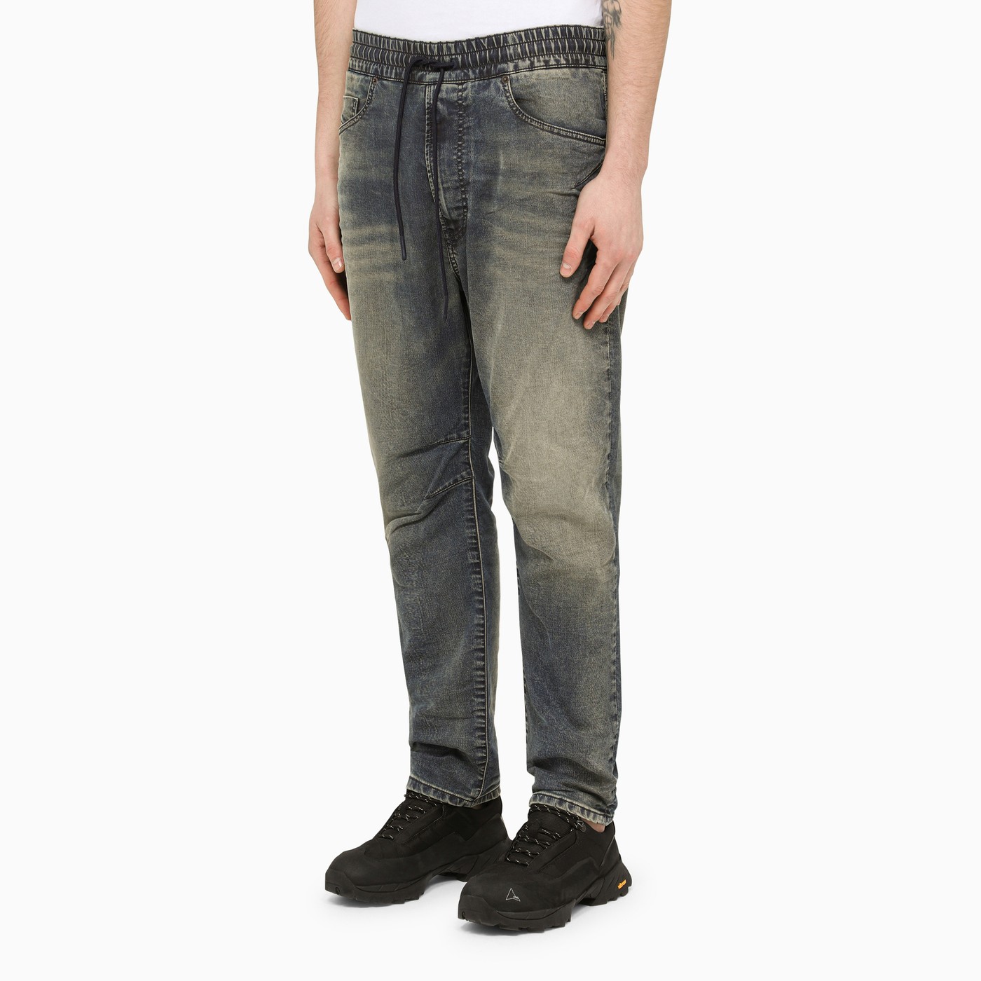 Diesel Blue washed jeans with drawstring TheDoubleF