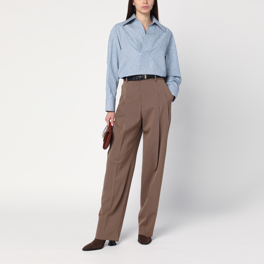 Bottega Veneta Striped shirt in cotton and linen | TheDoubleF