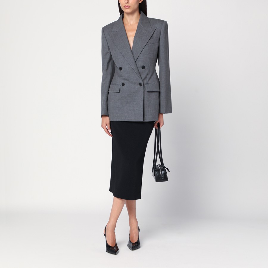 Givenchy Grey double-breasted wool jacket | TheDoubleF