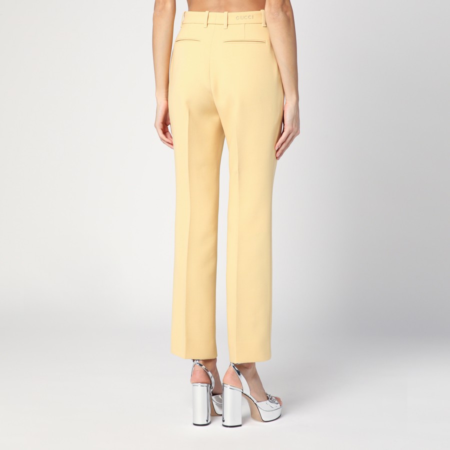 GUCCI Cream coloured wool crêpe trousers | TheDoubleF