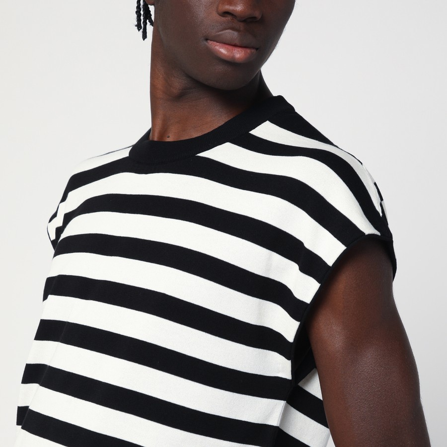 Dolce&Gabbana Sleeveless kimono-style striped sweater