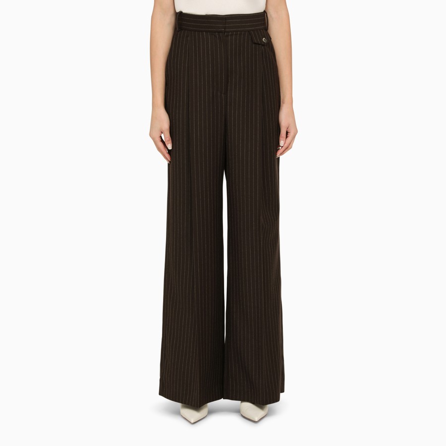 ボトムスその他 THE MANNEI Brown wool pinstripe trousers THE MANNEI Brown wool pinstripe trousers – Lord & Taylor