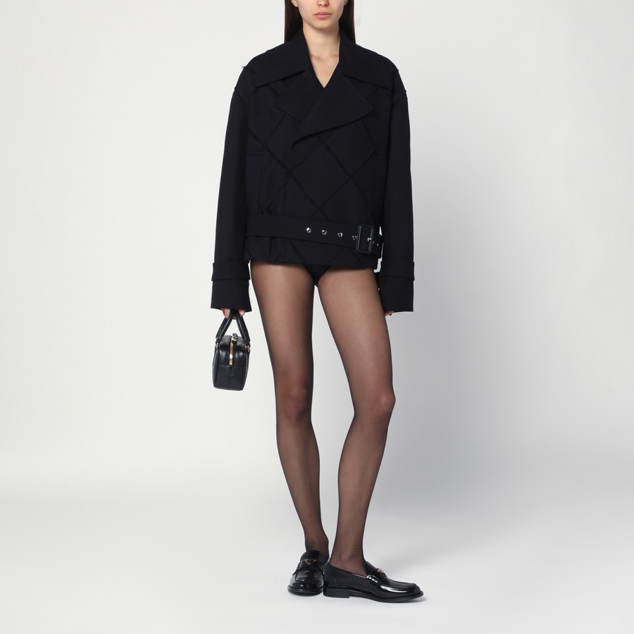 ジャケット NAMACHEKO Black belted jacket in wool blend NAMACHEKO Black belted jacket in wool blend | TheDoubleF