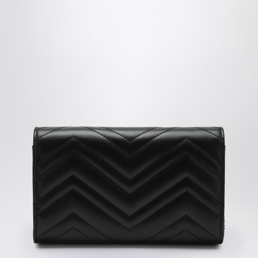 GUCCI GG Marmont black wallet with chain | TheDoubleF