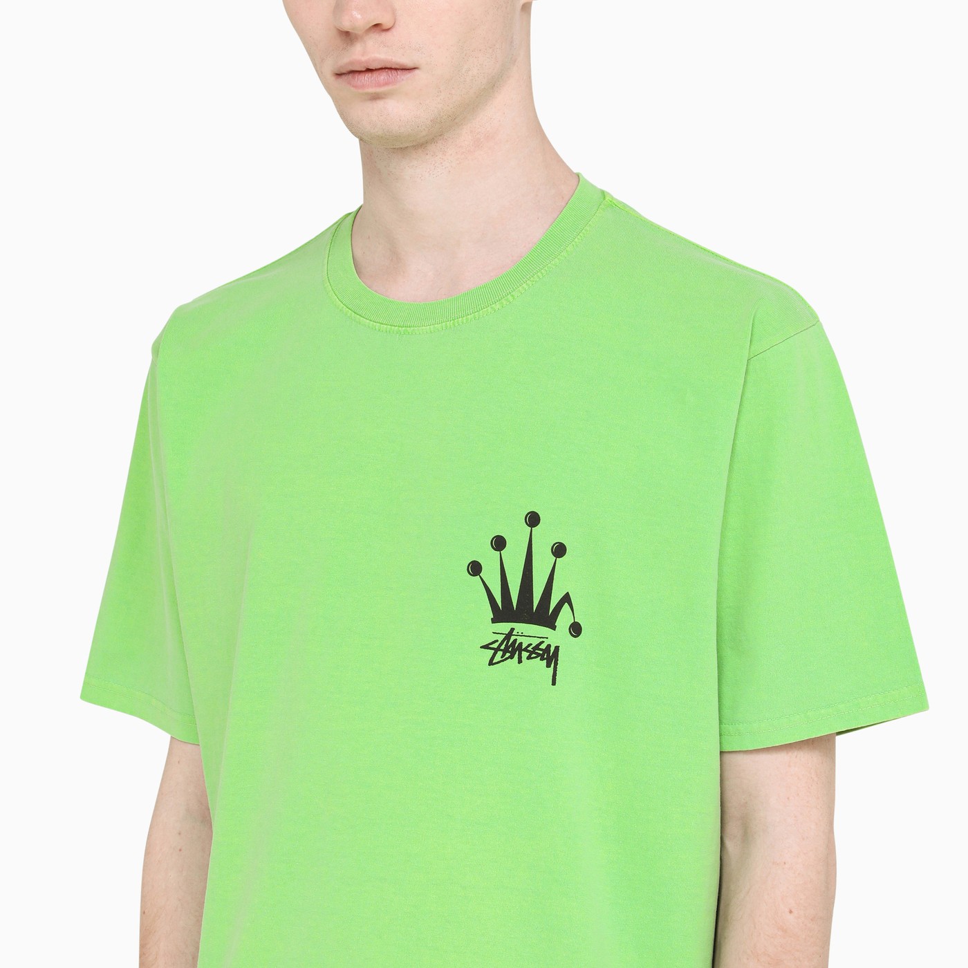 Stussy green crew neck clearance