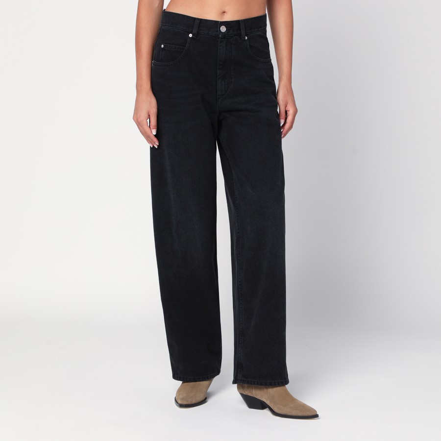 ISABEL MARANT Jeans nero effetto slavato TheDoubleF