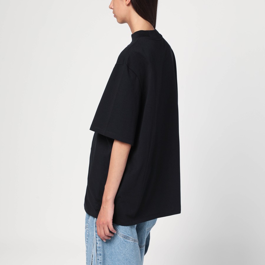 Tシャツ・カットソー THE ATTICO Woman T-Shirt Black 251WCT00173JJJ025AA 237 The Attico Black cotton T-shirt | TheDoubleF