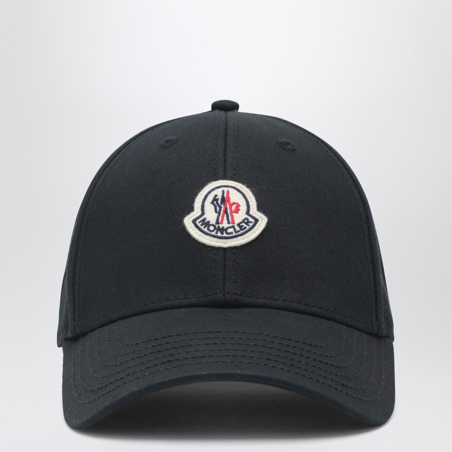 Moncler Black baseball cap with logo | TheDoubleF