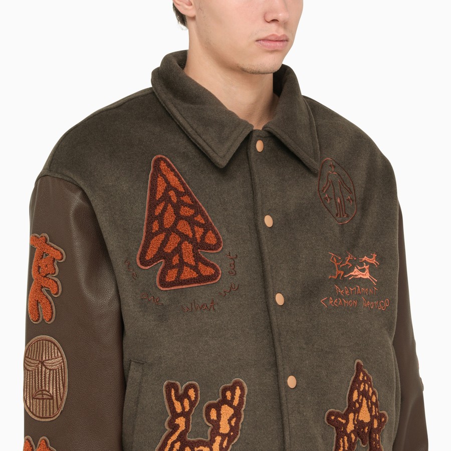 Wool bomber with gg embroidery Clearance