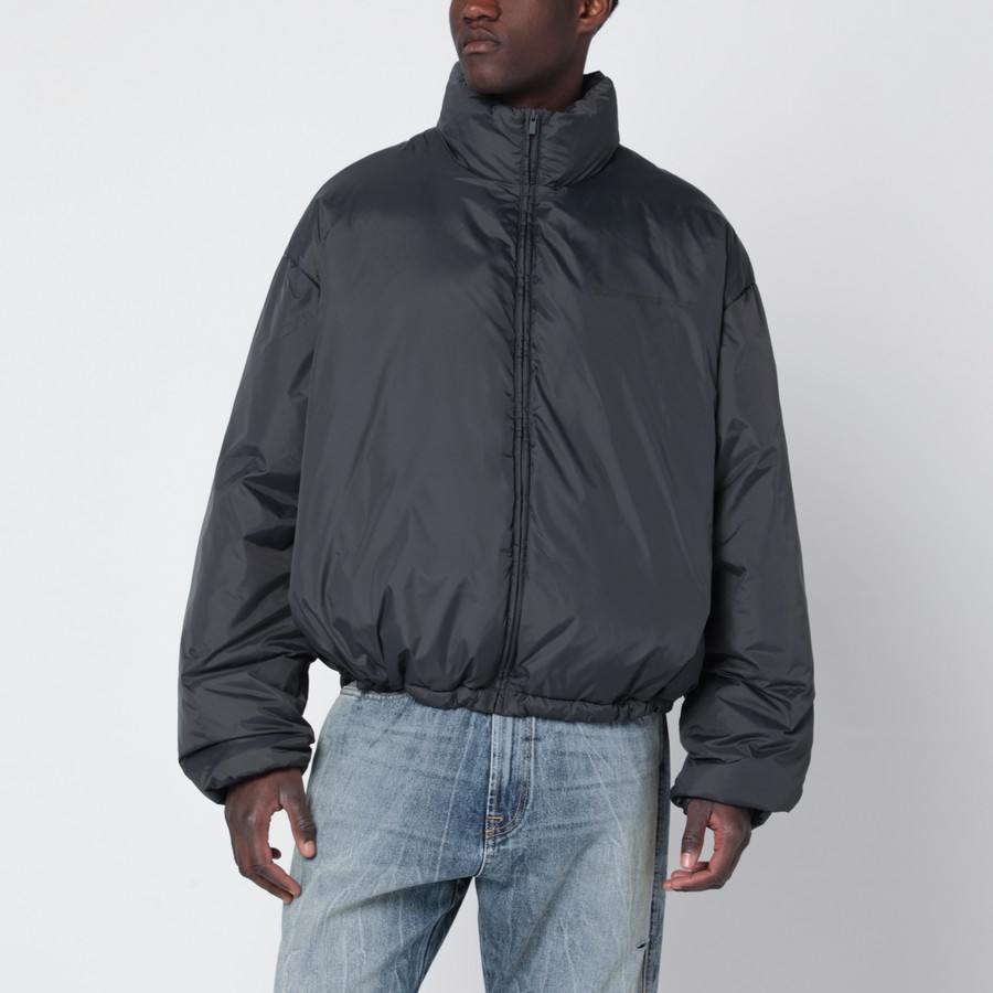 Fear of God Essentials Grey padded ripstop nylon jacket | TheDoubleF