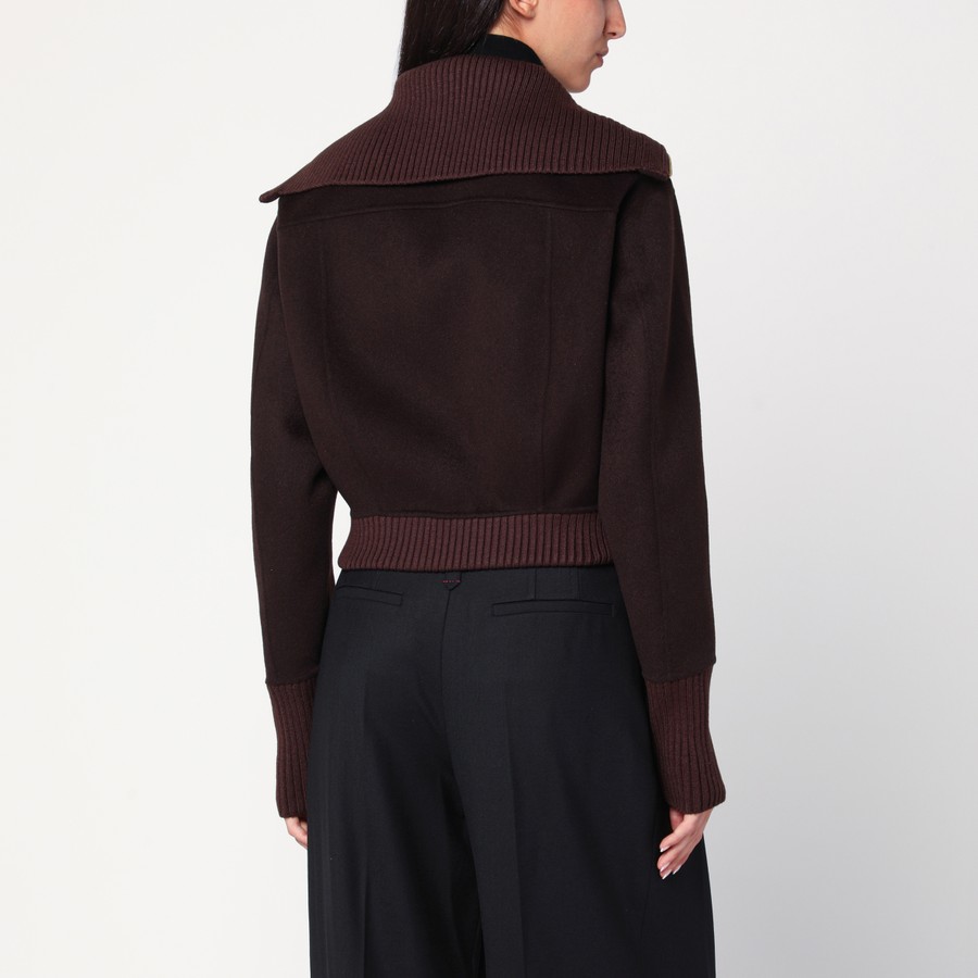 ジャケット Victoria Beckham Brown zip-up cardigan Victoria Beckham Brown zip-up cardigan | TheDoubleF