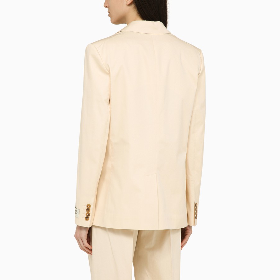 ジャケット Maison Kitsune Single-breasted cream cotton jacket Maison Kitsune Single-breasted cream cotton jacket - Jackets
