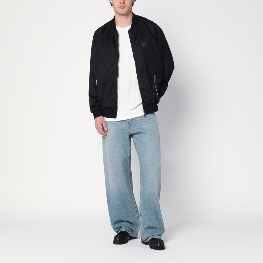 パーカー・フーディ NEEDLES Men Hoodies QV324PL BLK BLACK Needles Black zip hoodie | TheDoubleF