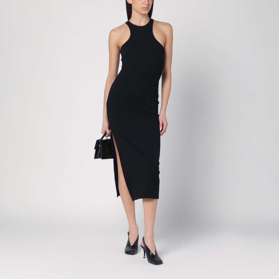 ワンピース Courreges DRESS (125JRO586JS0194) Courrèges Black ribbed midi dress | TheDoubleF