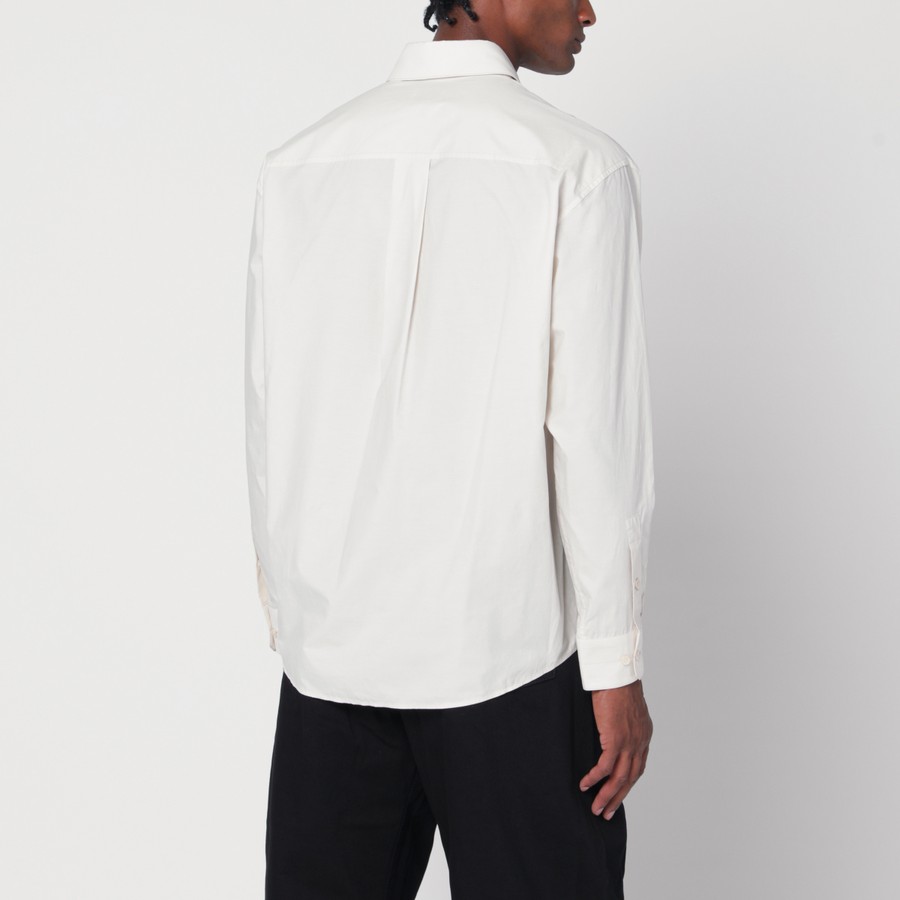 LEMAIRE Ivory cotton and silk shirt | TheDoubleF
