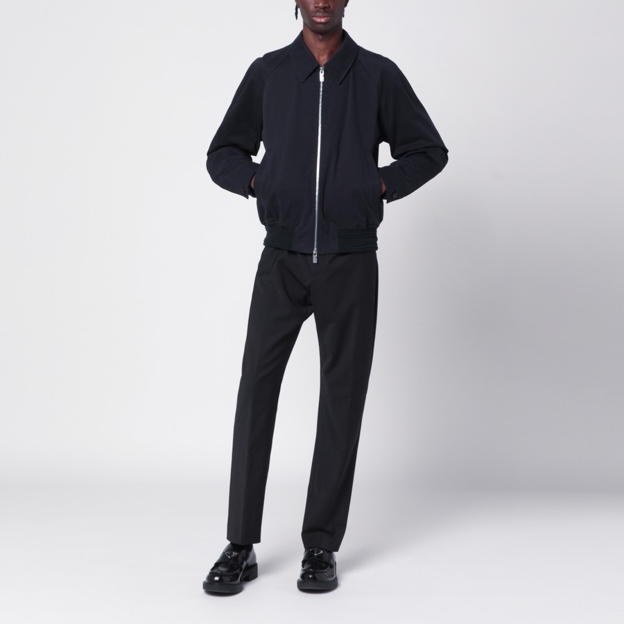 Burberry Harrington Jacket Navy Blue in Cotton | TheDoubleF