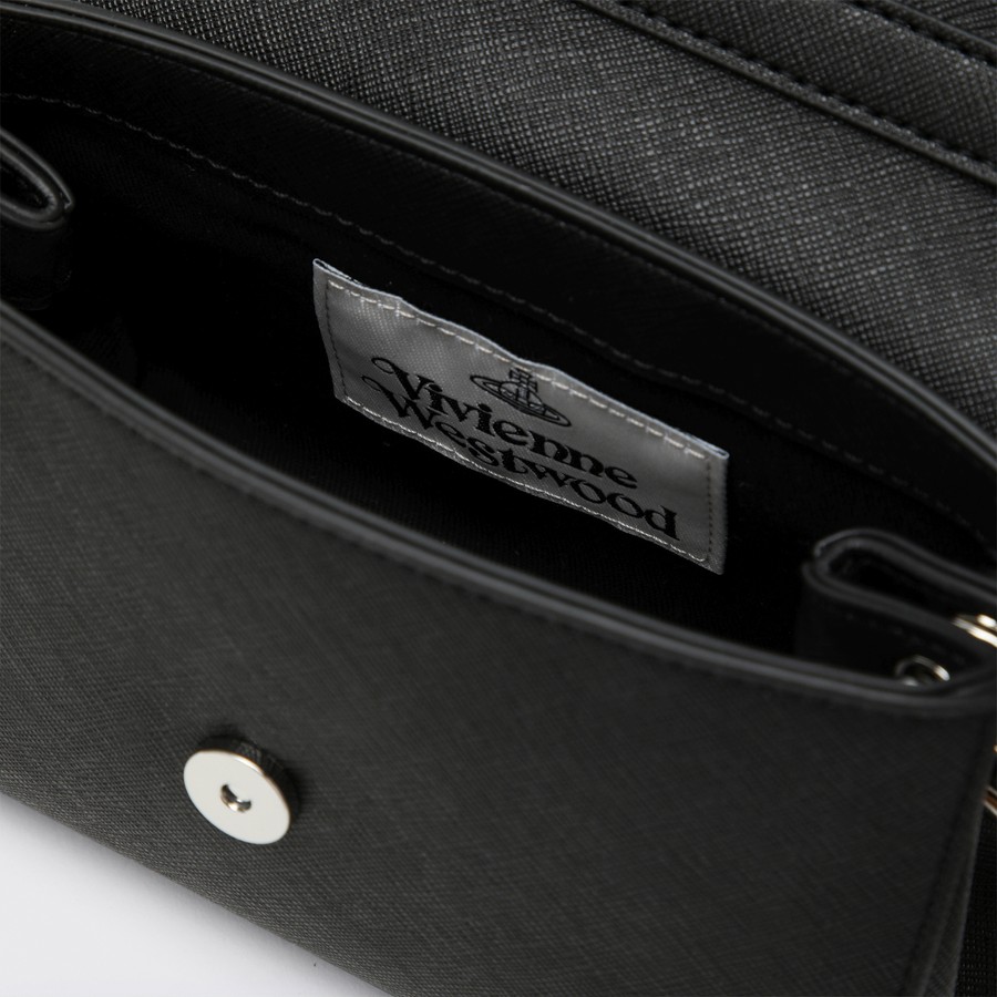 Vivienne Westwood Small black smooth Hazel shoulder bag