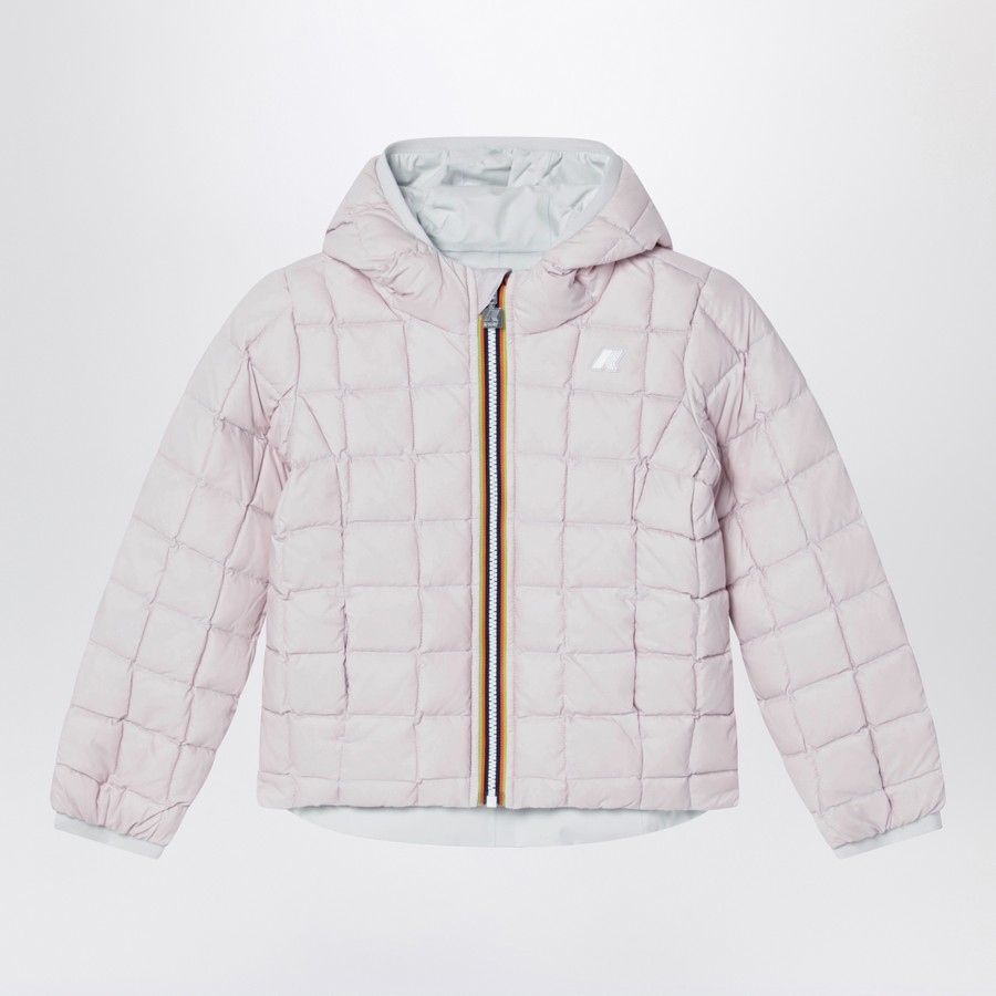 K-Way Reversible Lily Thermo jacket in gardenia white/pink - Main Image