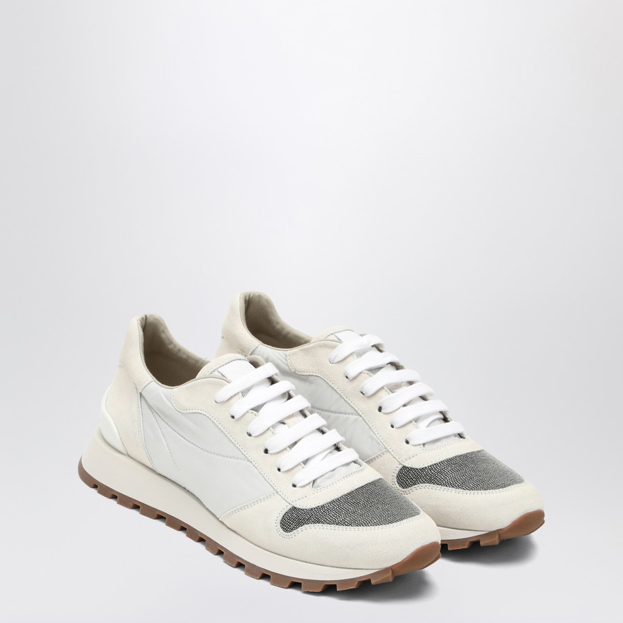 スニーカー BRUNELLO CUCINELLI Nylon and suede sneakers Suede sneakers for Man in Light Brown | Brunello Cucinelli