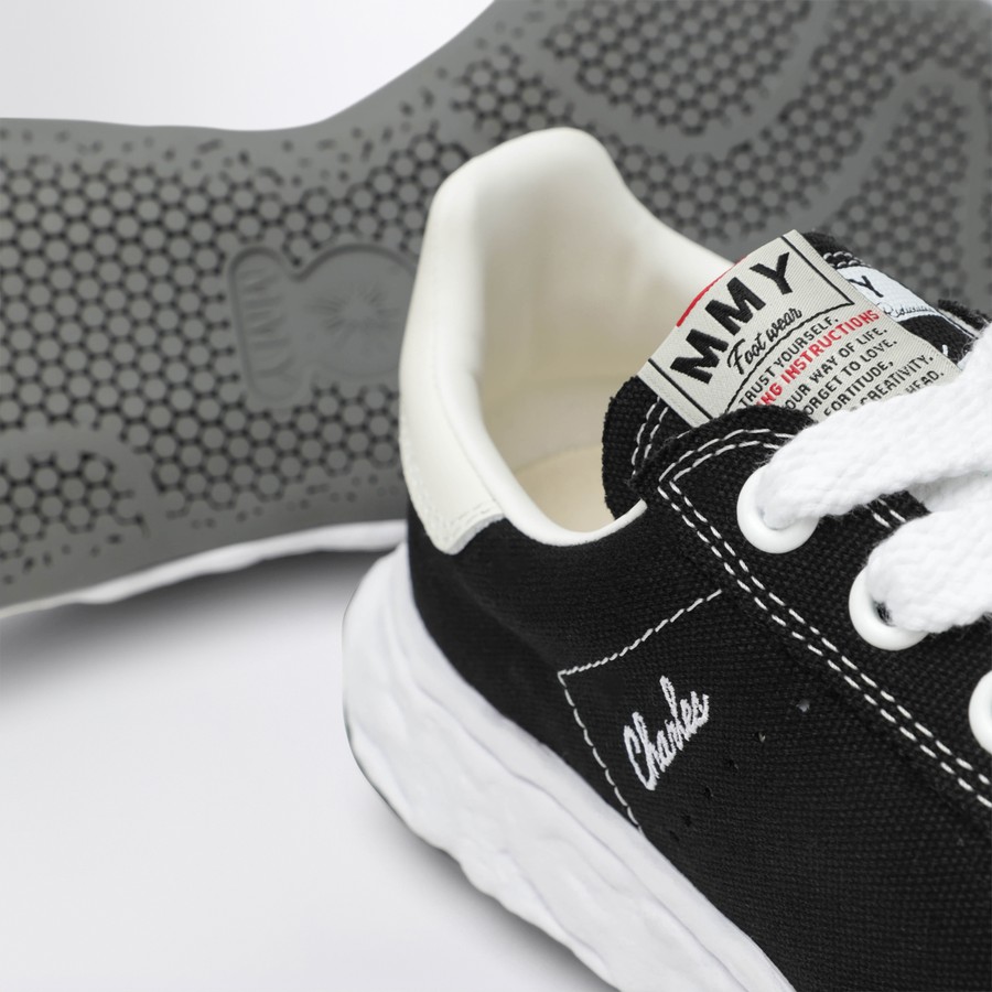 Maison MIHARA YASUHIRO Charles OG schwarze Leinenschuhe TheDoubleF