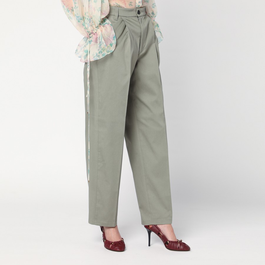 ボトムスその他 DEPARTMENT 5 Sage green cotton trousers DEPARTMENT 5 Sage green cotton trousers | TheDoubleF