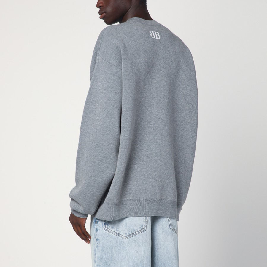 【関税&送料込】Balenciaga Grey Cotton Sweater With Logo Balenciaga Grey cotton sweater with logo | TheDoubleF